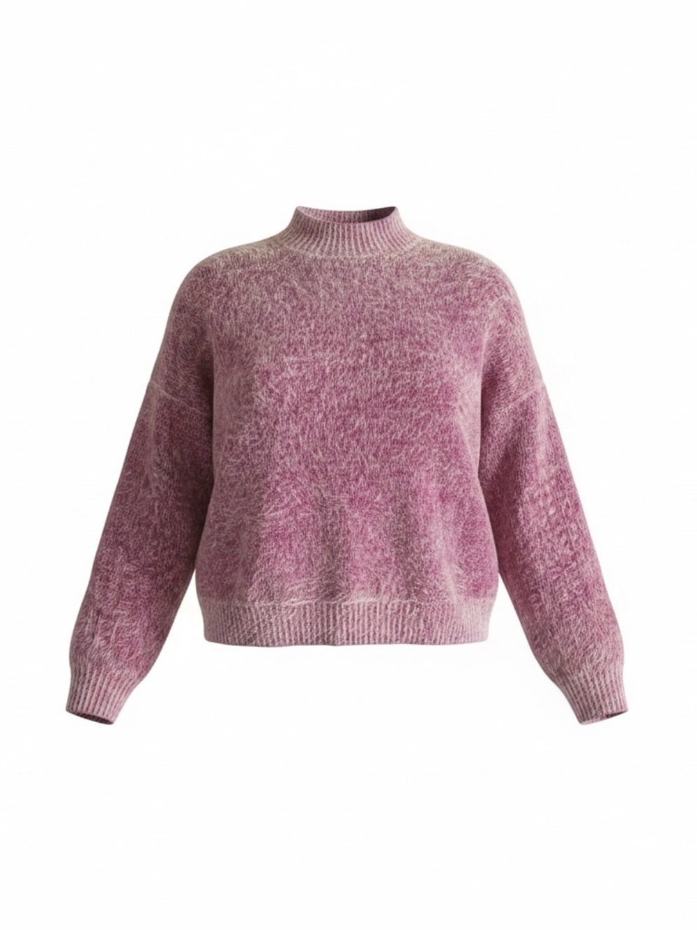 Falls Creek Heathered Pink Mock Neck Sweater